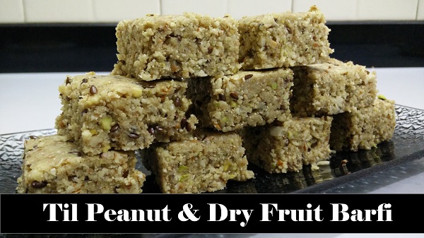 Til Peanut Dry Fruit Barfi