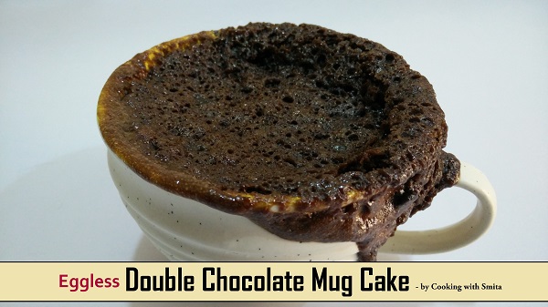 Eggless Double Chocolate Mug Cake