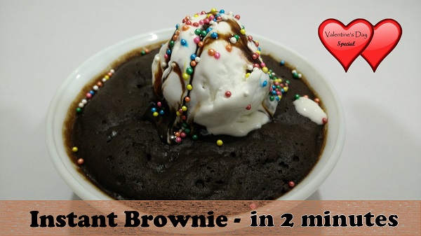 Instant Brownie (Eggless)