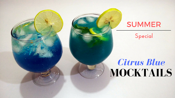 Citrus Blue Mocktails