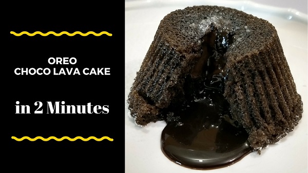 Instant Oreo Choco Lava Cake in 2 minutes by cooking with smita