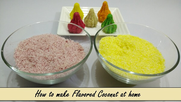 How to make Colourful Flavoured Coconut