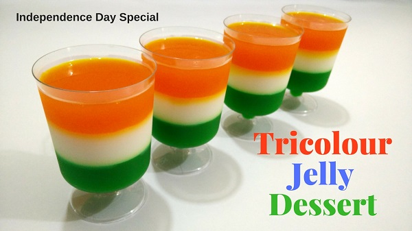 Tricolour Jelly Dessert