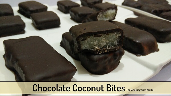 Chocolate Coconut Bites - Homemade Bounty Bar Recipe