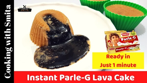 Instant Parle G Lava Cake by Cooking with Smita