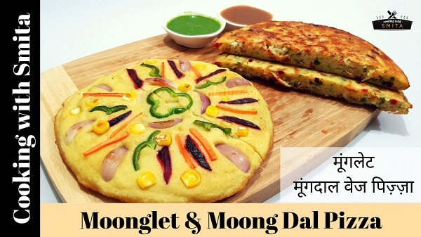 Moonglet and Moong Dal Pizza by Cooking with Smita