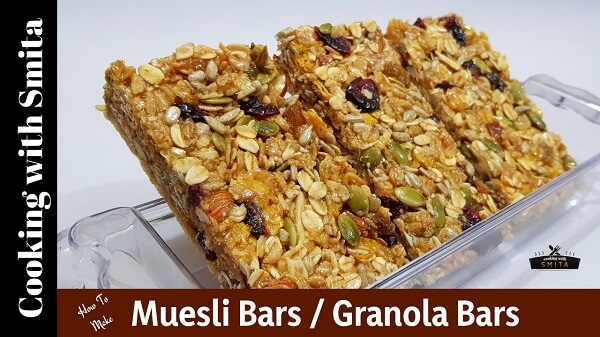 Muesli Bars - Granola Bars Recipe by Cooking with Smita