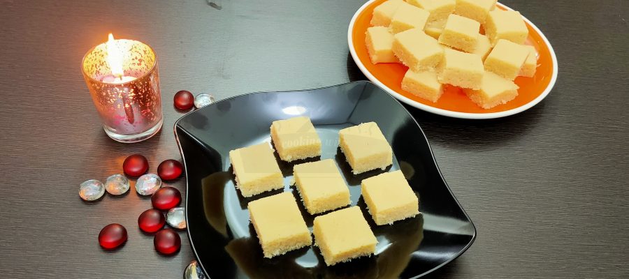No-Cook 2 Ingredient Coconut Barfi by Cooking with Smita